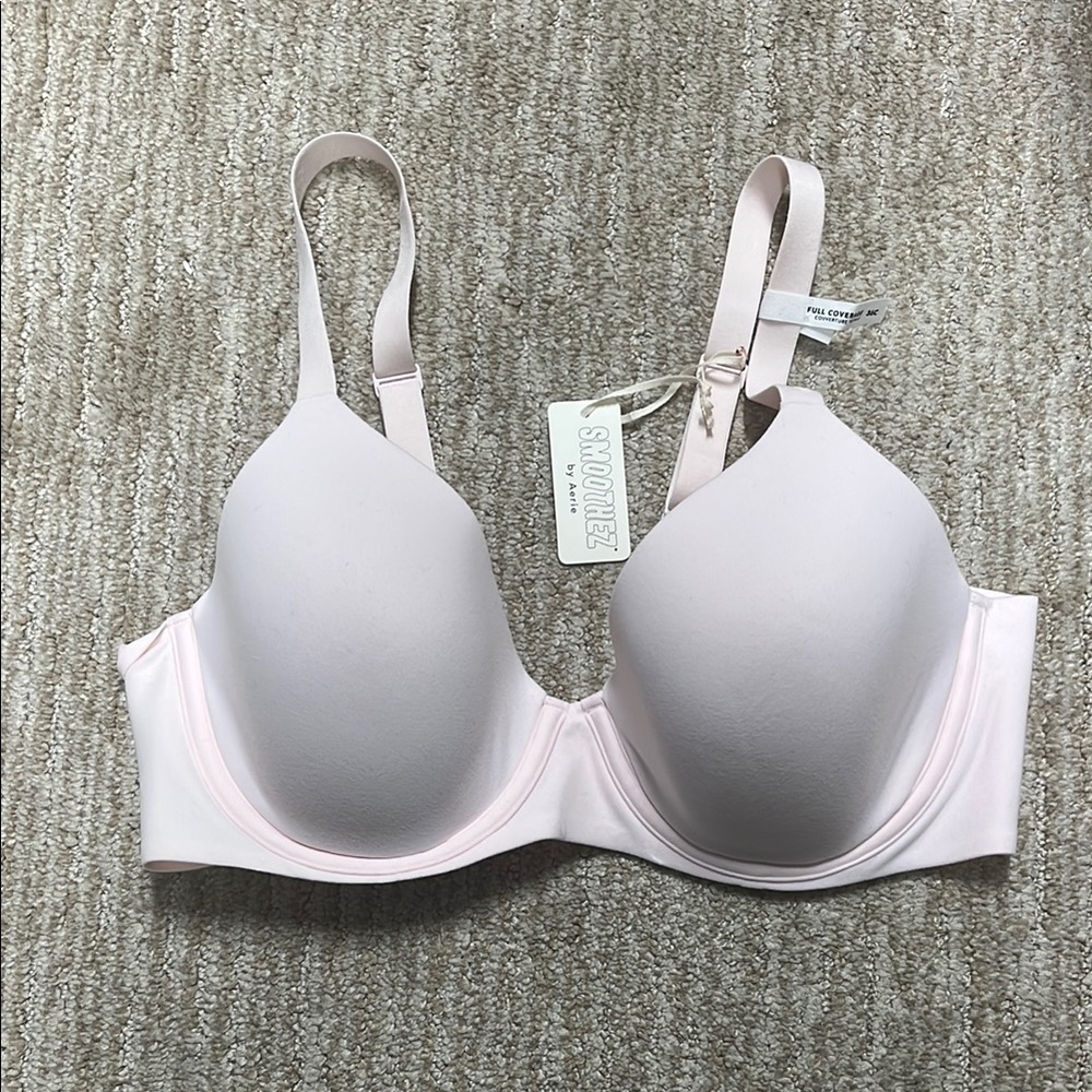 Aerie Pink Smoothez Bra with Underwire Support